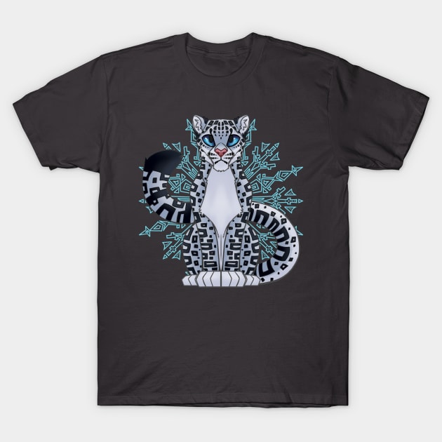 Snow Leopard T-Shirt by ZTheCrazed